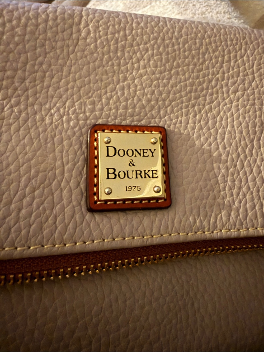 Dooney & Bourke Pebble Grain Foldover Wristlet – Sand